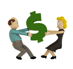Attorneys fighting over money in contested divorce