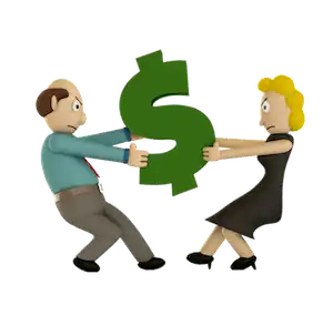 Attorneys fighting over money in contested divorce