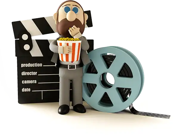 Gerald Linnenbringer eating popcorn