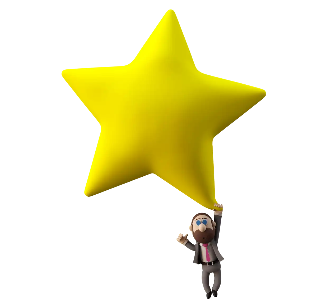 Divorce lawyer hanging from star